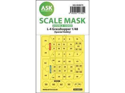 1/48 L-4 Grasshopper double-sided self-adhesive mask for Special Hobby