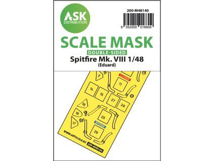 1/48 Spitfire Mk.VIII double-sided express fit mask for Eduard