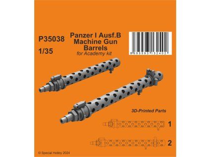 1/35 Panzer I ausf.B Machine Gun Barrels / for Academy kit