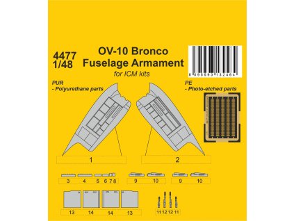 1/48 OV-10 Bronco Fuselage Armament / for ICM kit