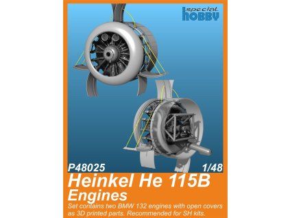 1/48 Heinkel He 115B Engines / for Special Hobby kits