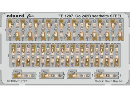 Go 242B seatbelts STEEL 1/48 recommended for ICM