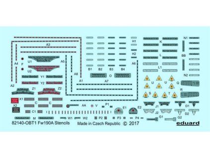 Fw 190 A stencils 1/48 recommended for EDUARD