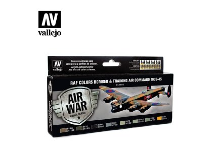Sada akrylových barev pro Airbrush Vallejo Model Air RAF Set 71145 Bomber Air Command & Training Air