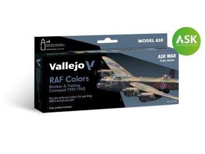 Vallejo Model Air 71145 Bomber Air Command & Training Air Command 193945 RAF / 8 colors set (18 ml)
