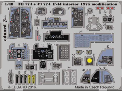 1/48 F-4J interior 1975 modification for ACADEMY kit