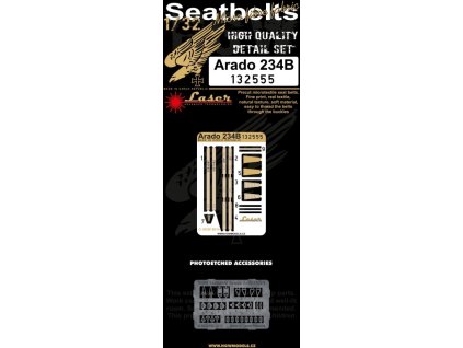 1/32 Arado Ar 234B - Fabric Seat Belts - pre-cut (laser) Fly