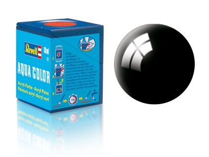 Revell Aqua Color - 36107: leská černá (black gloss)