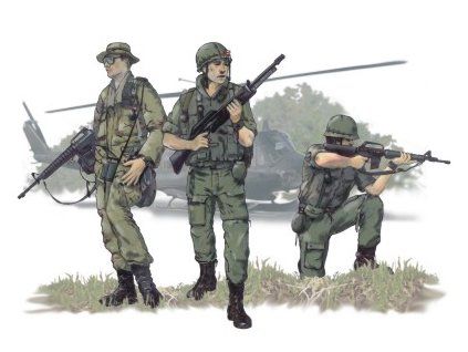 1/72 US Airborne Vietnam war (3 fig.)