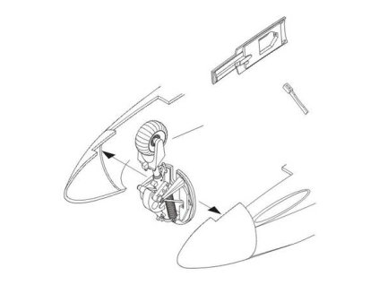 1/32 He 162A Nose Undercarriage bay + wheel REV