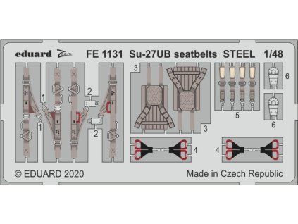 1/48 Su-27UB seatbelts STEEL for KITTY HAWK kit