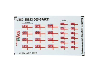 Royal Navy ensign flags (cruiser/destroyers) SPACE 1/350