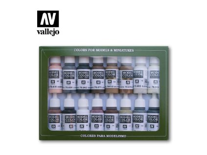 Sada akrylových barev Vallejo Model Color 16 color Set 70144 Equestrian Colors (16)