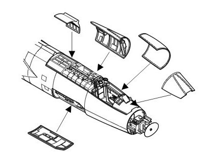 1/72 F-104S/G - interior set for HAS