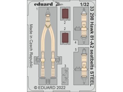 Hawk 81-A2 seatbelts STEEL 1/32 recommended for GREAT WALL HOBBY
