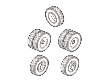 1/72 SS-100 Gigant - Wheels for Special Armour kit