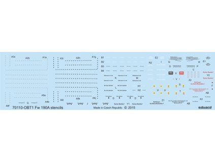 Fw 190A stencils 1/72 recommended for EDUARD