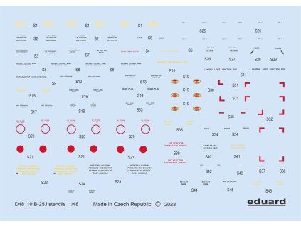 B-25J stencils 1/48 recommended for HKM