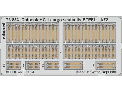 Chinook HC.1 cargo seatbelts STEEL 1/72 recommended for AIRFIX