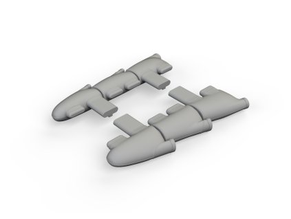 Spitfire Mk.Ia exhaust stacks PRINT 1/32 recommended for KOTARE