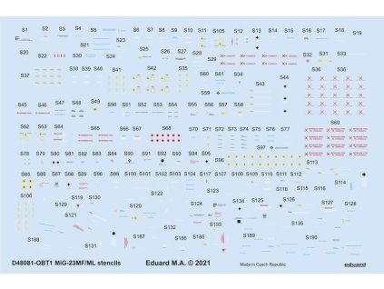 MiG-23MF/ML stencils 1/48 recommended for TRUMPETER