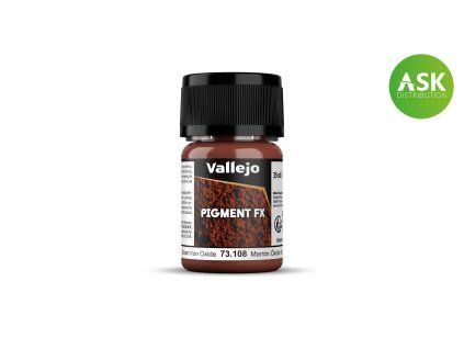 Vallejo Pigment FX 73108 Brown Iron Oxide Color (35 ml)