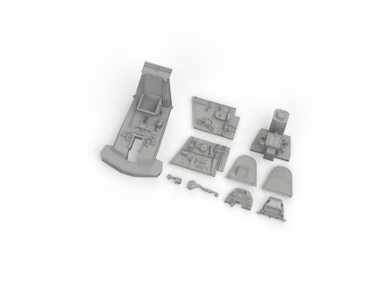 S-199 cockpit Erla canopy PRINT 1/72 recommended for EDUARD
