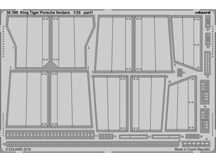 1/35 King Tiger Porsche fenders  for MENG kit