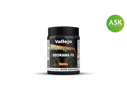 Vallejo Diorama Effects 26812 Black Thick Mud (200ml)