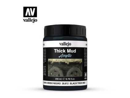 Vallejo Diorama FX 26812 Black Thick Mud Thick Mud Textures (200 ml)