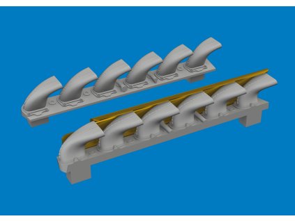 Bf 109G-6 exhaust stacks PRINT 1/72 recommended for TAMIYA