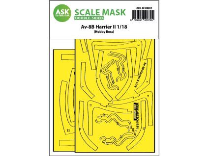 1/18 Av-8B Harrier II double-sided express fit mask for Hobby Boss