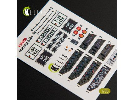 Unimog 404 interior 3D decals for ICM kit (1/35)
