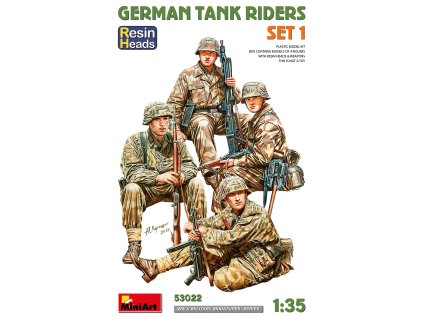 1/35 German Tank Riders Set 1. Resin Heads