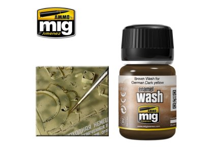 Brown WASH for German Dark Yellow Enamel Washes (35 ml)