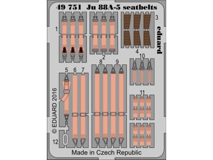 1/48 Ju 88A-5 seatbelts for ICM kit