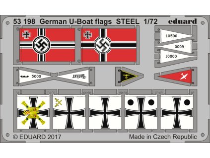 1/72 German U-boat flags STEEL