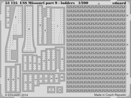 1/200 USS Missouri part 9 - ladders  for TRUMPETER kit
