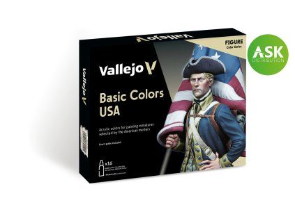 Vallejo Model Color 70140 Basic Colors USA Figure / 16 colors set (18 ml)