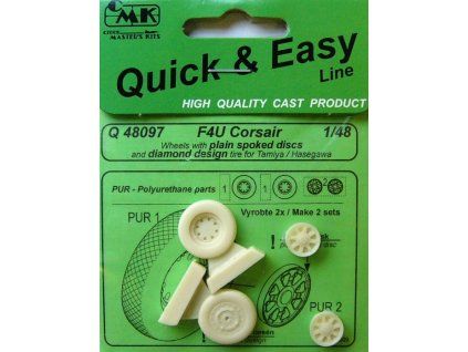 1/48 F4U Corsair wheels with plain disc,diamond de