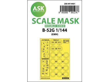 1/144 B-52G double-sided painting mask for Great Wall Hobby