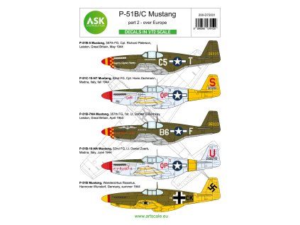 1/72 P-51B/C Mustangs over Europe in foreign services