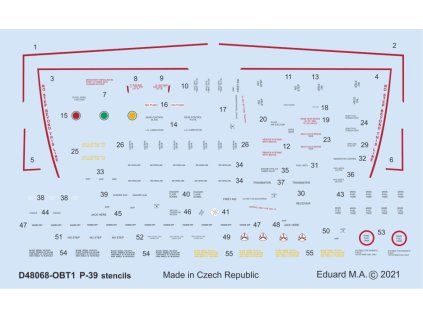 P-39 stencils 1/48 recommended for EDUARD