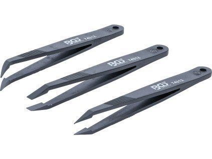 Set of plastic tweezers, 3 pieces