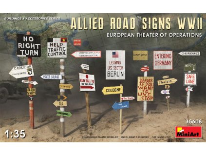 1/35 Allied Road SignsWWII. European Theatre of Oper. - Miniart