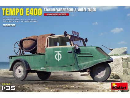 1/35 Tempo E400 StahlblechPritsche 3-Wheel Truck - Miniart
