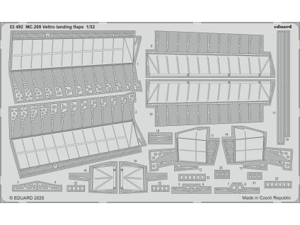 MC.205 Veltro landing flaps 1/32 recommended for ITALERI