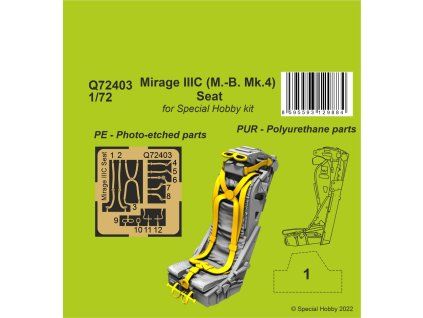 1/72 Mirage IIIC (M.-B. Mk.4) Seat