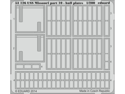 USS Missouri part 10 - hull plates 1/200 recommended for TRUMPETER