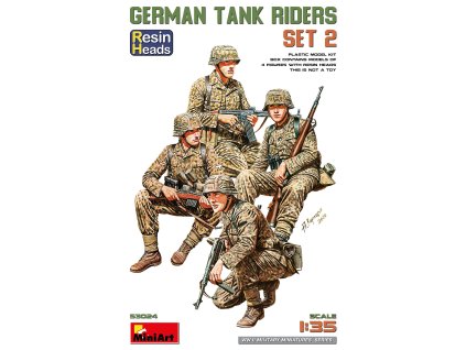 1/35 German Tank Riders Set 2. Resin Heads